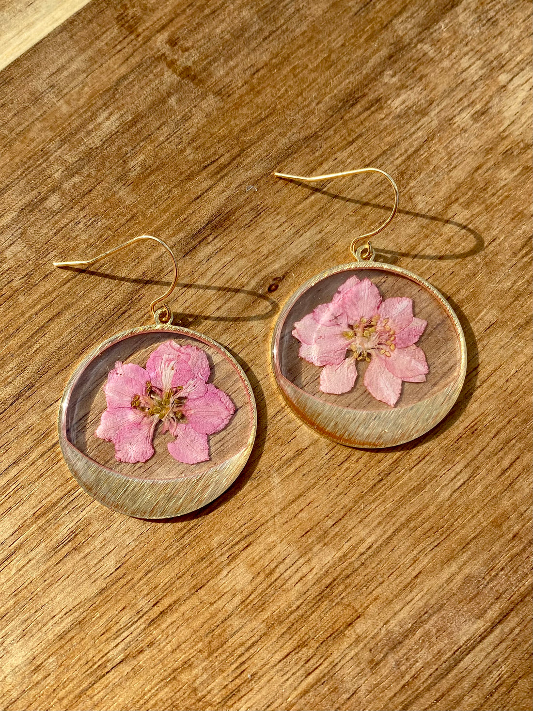 Sweet Peas in Pink Earrings