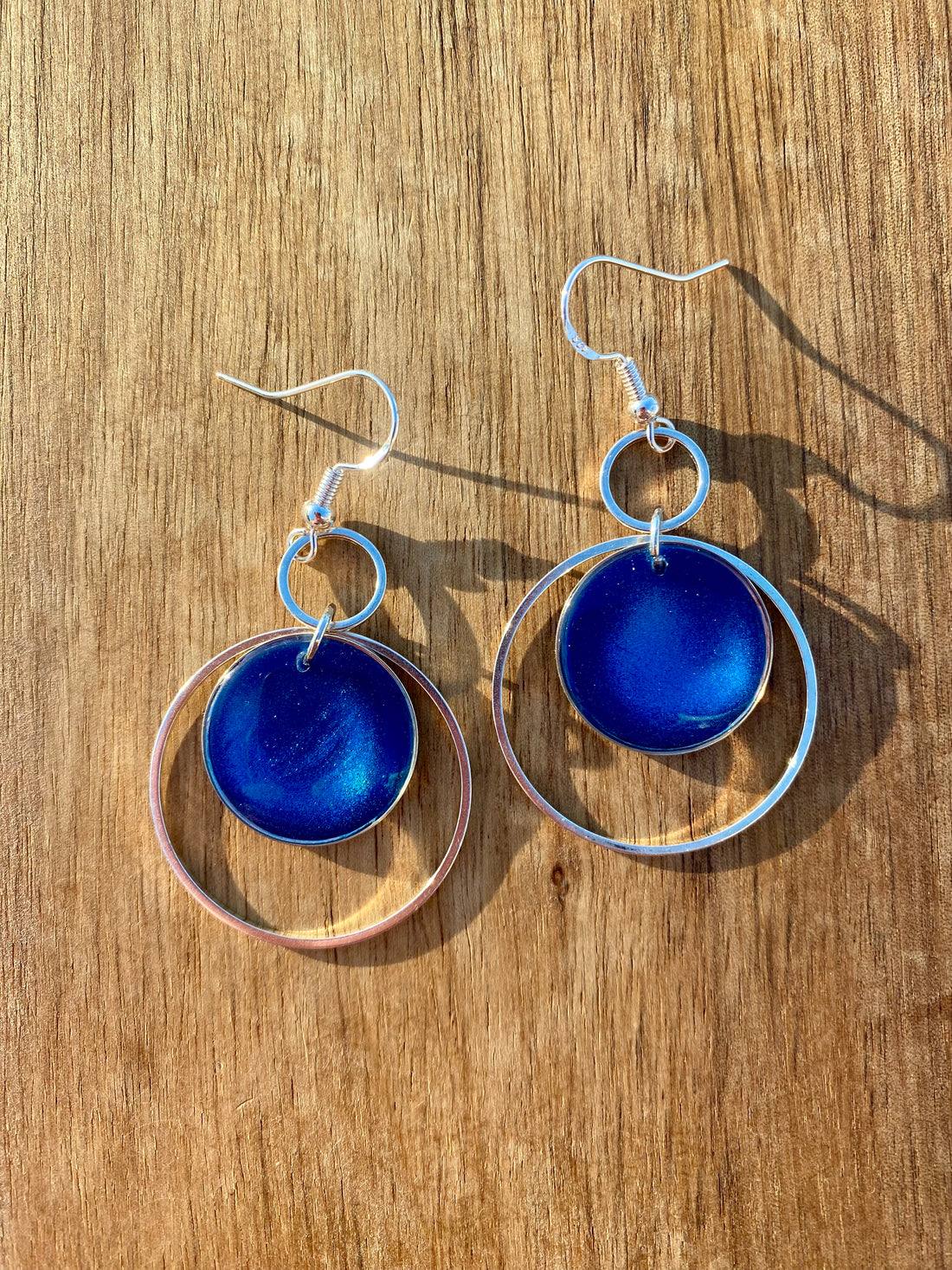 Blue Velvet Dangle Earrings