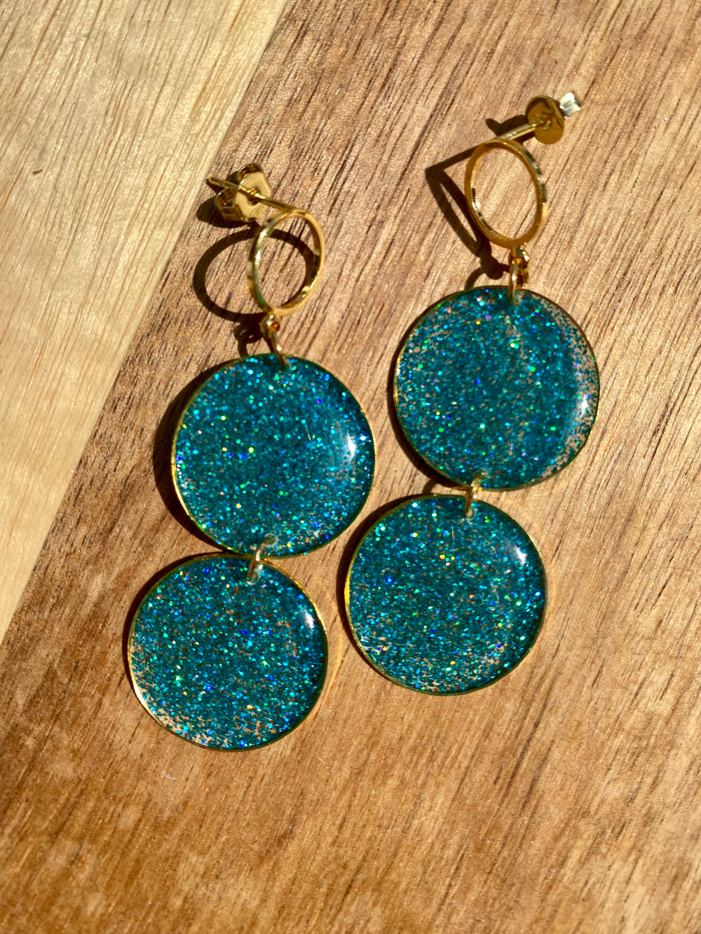 Sparkly Teal Dangles