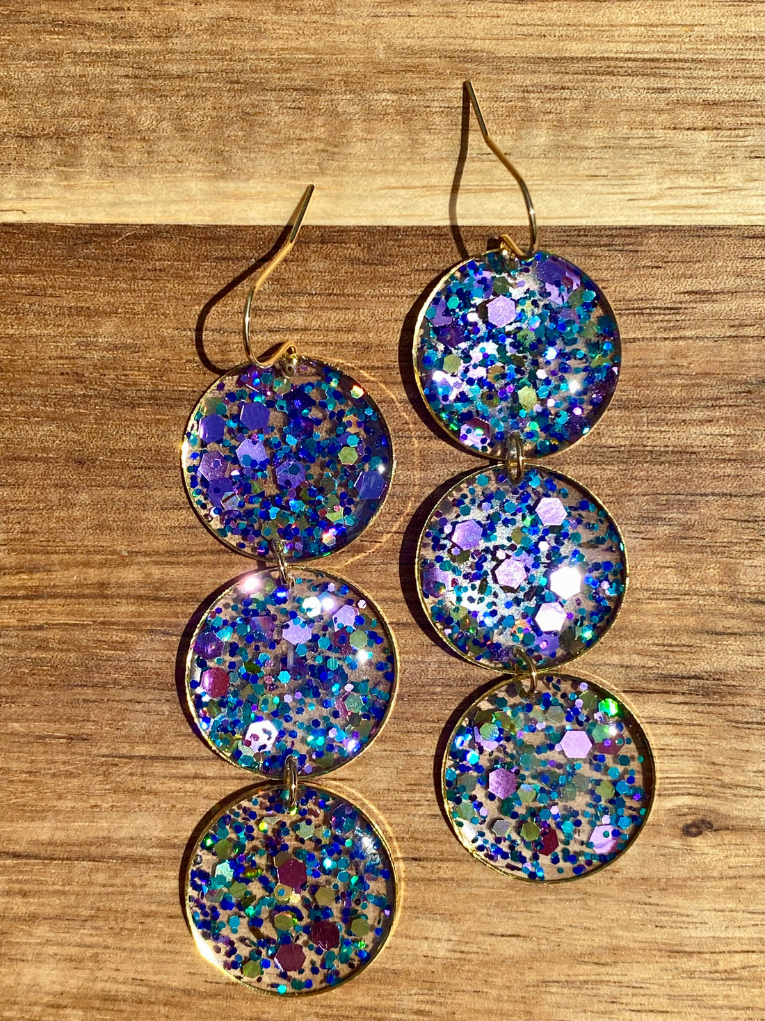 Triple Circle Lagoon Earrings