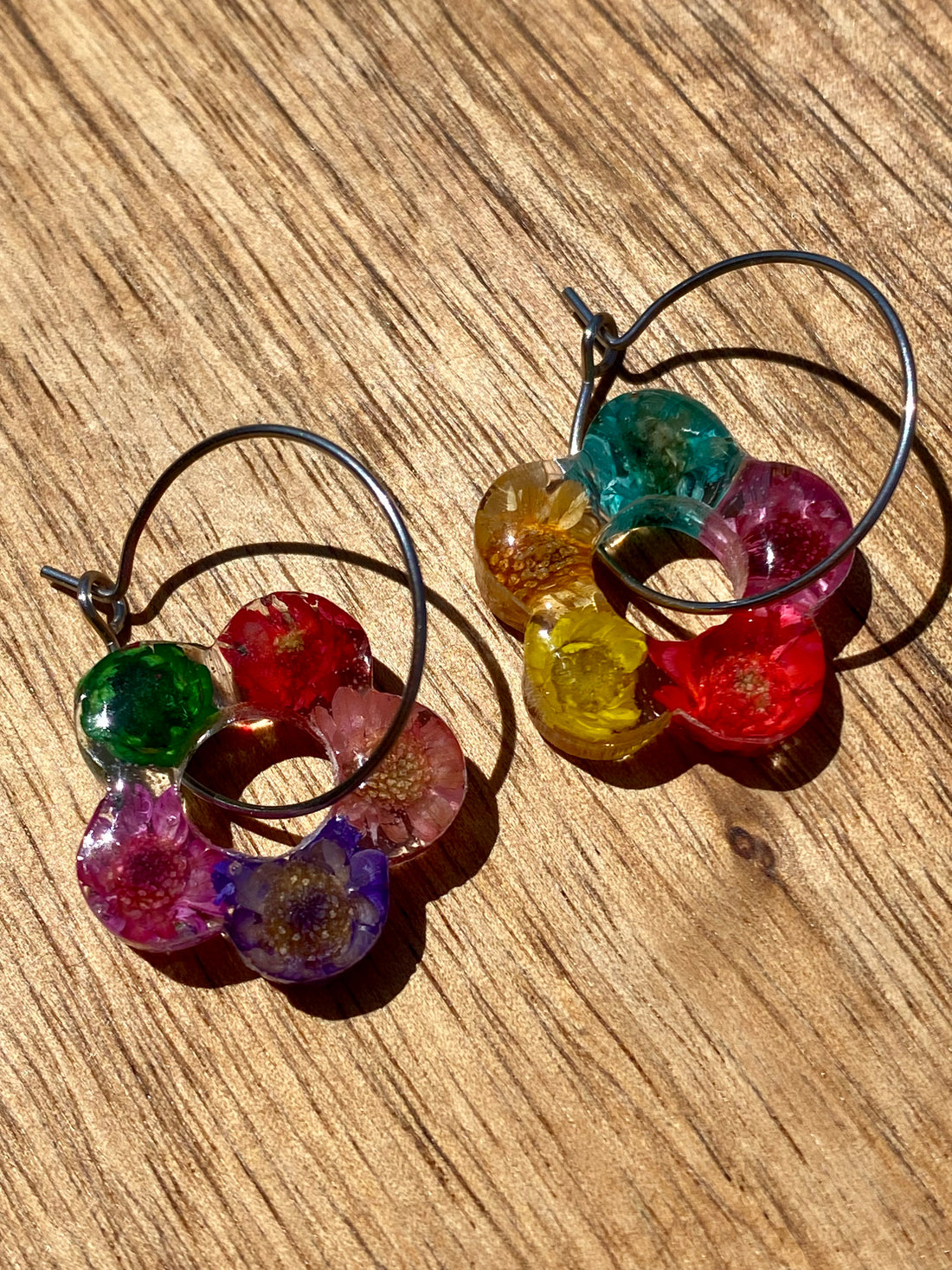 Starflower Hoop Dangles