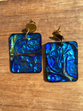 Blue Amethyst Statement Dangles-Square