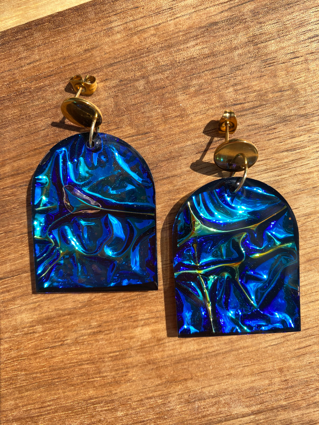 Blue Amethyst Statement Dangles-Arch