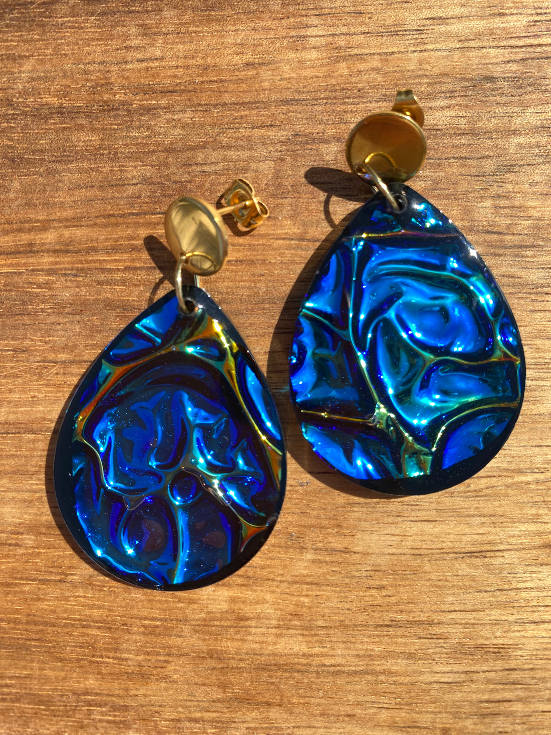 Blue Amethyst Statement Dangles-Teardrop