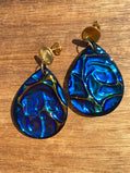 Blue Amethyst Statement Dangles-Teardrop