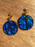 Blue Amethyst Statement Dangles-Circle