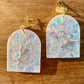 White Arch Crystal Earrings