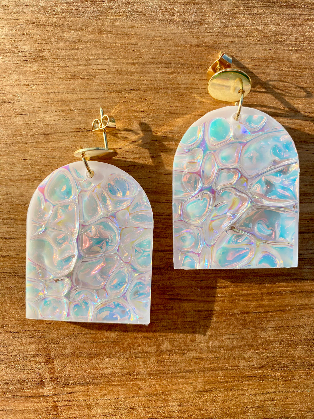 White Arch Crystal Earrings
