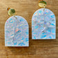 White Arch Crystal Earrings
