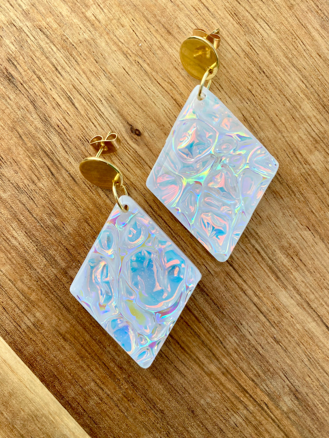 White Diamond Crystal Earrings