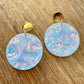 White Circle Crystal Earrings