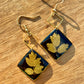 Gold Leaf Dangle Earrings