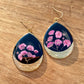 Pink Baby's Breath Water Drop Earrings