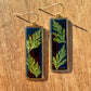 Black Fern Leaf Earrings