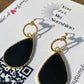 Black Teardrop Dangles