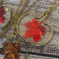 Pumpkin Leaf Necklace