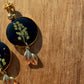 Round Green Leaf Earrings